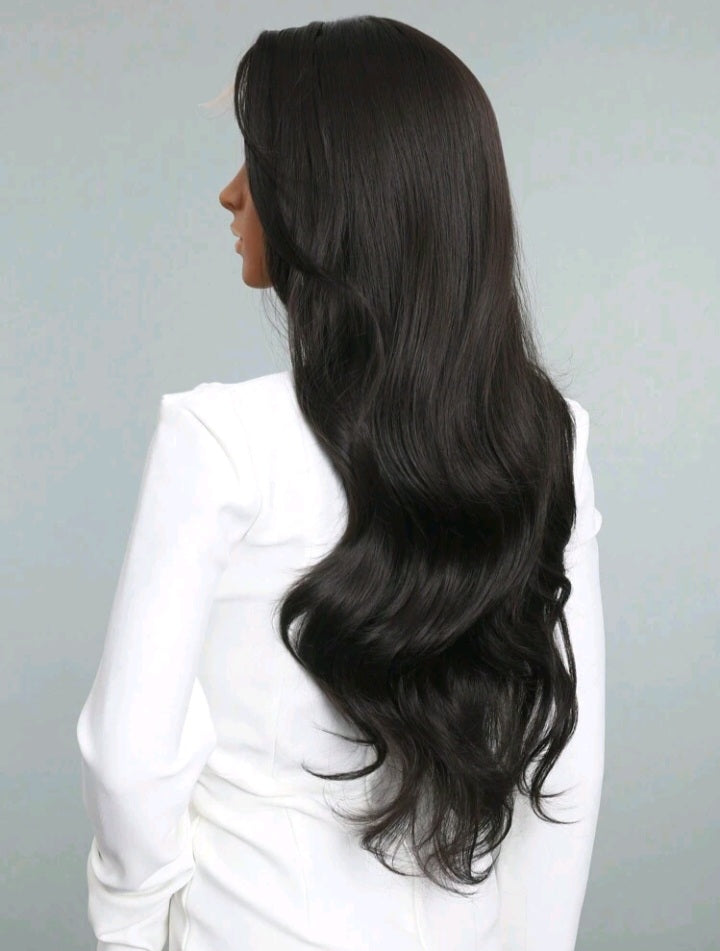 Heat Resistant Body Wave Black Wig