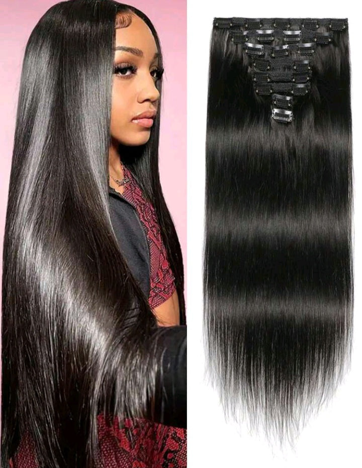 Straight Clip In Hair Extensions