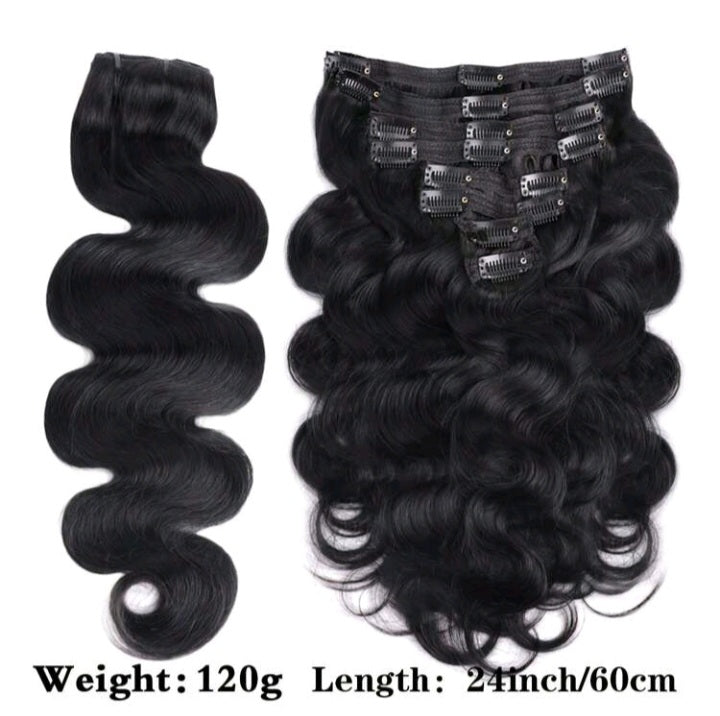 Virgin Human Hair Clip In Hair Extensions