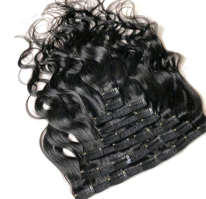Virgin Human Hair Clip In Hair Extensions