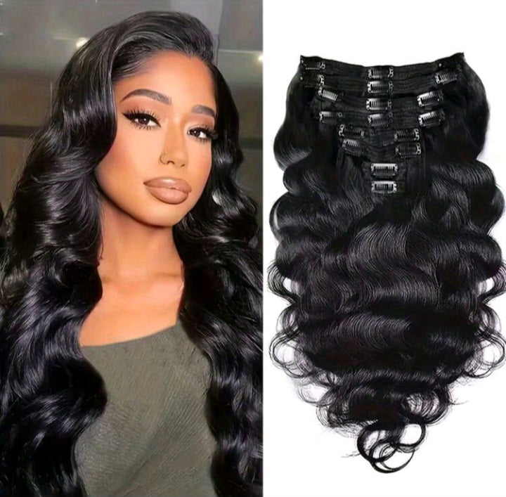 Virgin Human Hair Clip In Hair Extensions