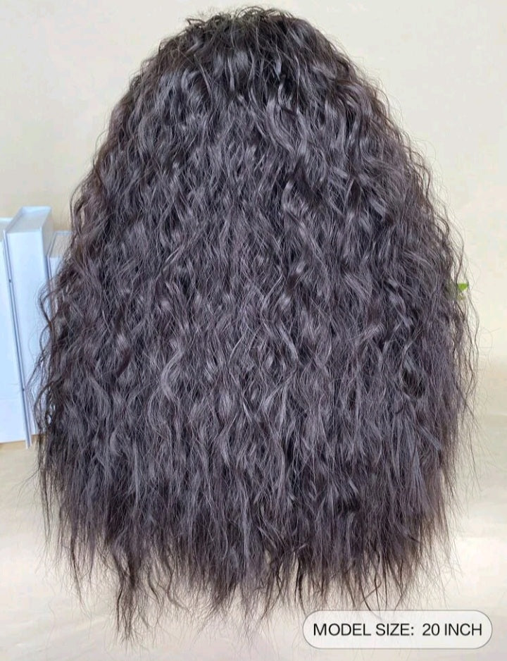 Natural Heat Resistant Headband Wig