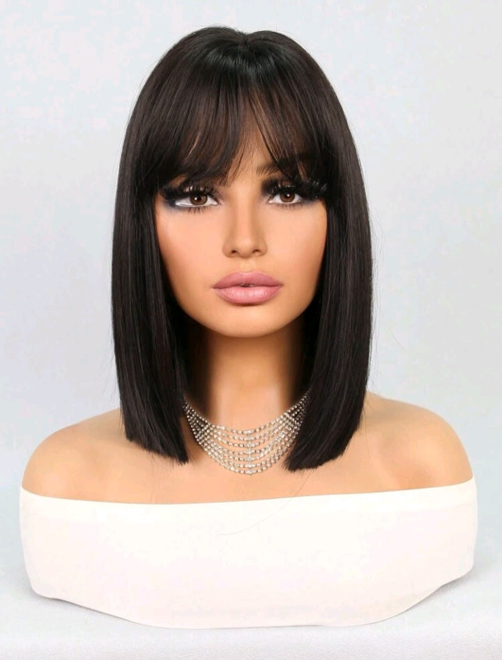 Straight Bob Wig With Bangs