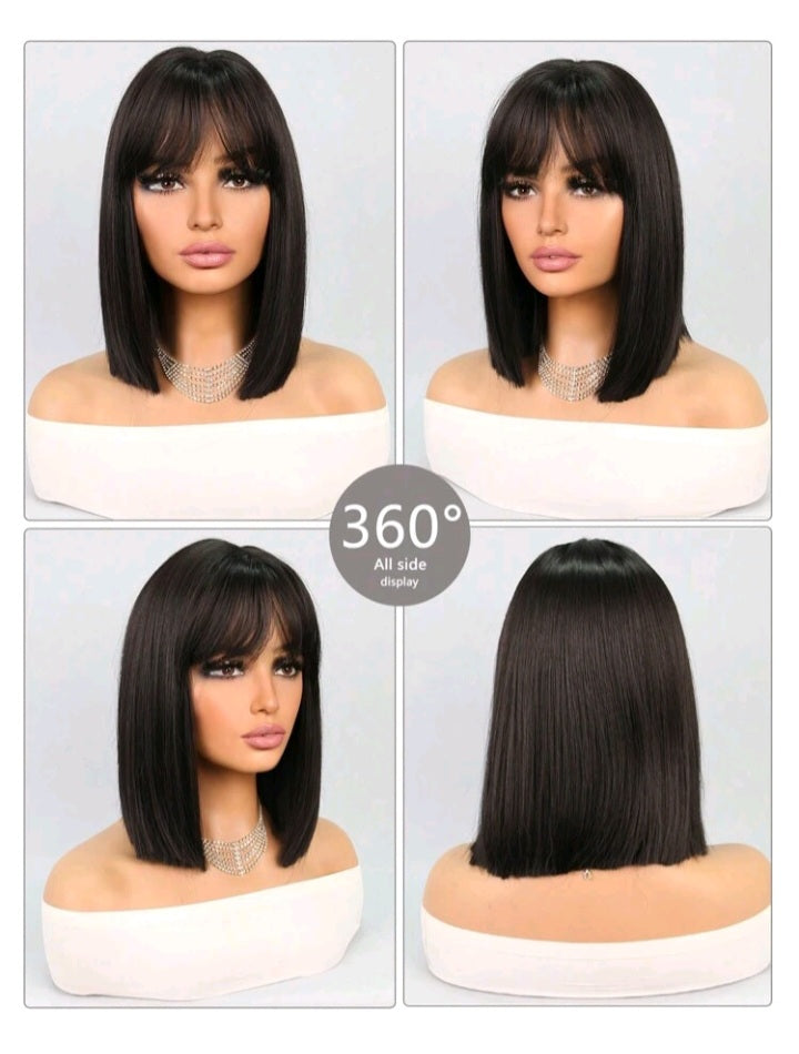 Straight Bob Wig With Bangs