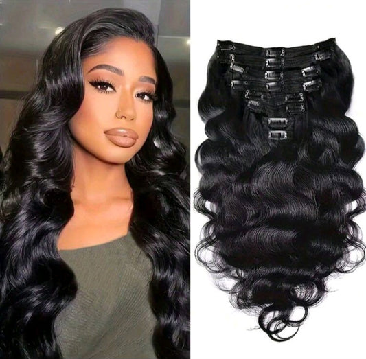 Virgin Human Hair Clip In Hair Extensions
